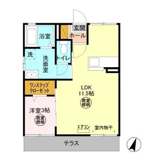 セントラルコーポ A【1階】の間取り