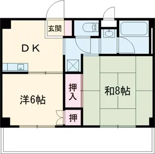リバーサイド北野【02030号室】の間取り