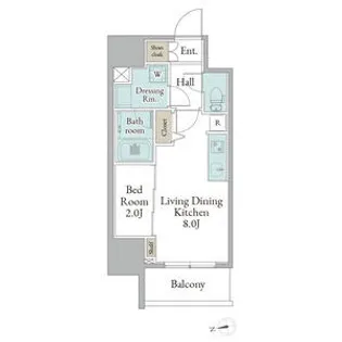 ストーリア名古屋城西【1304号室】の間取り