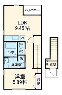 マンダリンツリー【203号室】の間取り