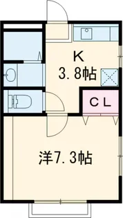 ハウス・ビル【201号室】の間取り