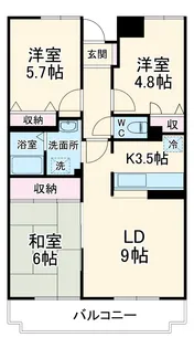 トレジャーズ湘南2号棟【302号室】の間取り