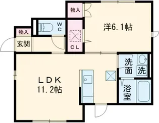 プランドール縁【1階】の間取り