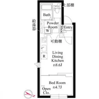 CASA PIAZZA品川イースト【5階】の間取り