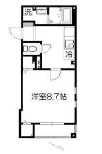 ラスパセス代々木【1階】の間取り