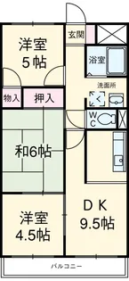 リバーイースト本郷【101号室】の間取り