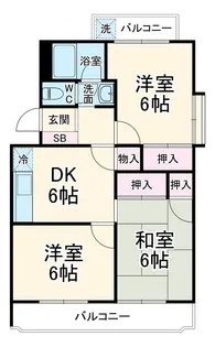 並木ハイツ【3階】の間取り