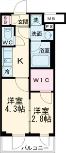 仮称)PREMIUM CUBE世田谷【2階】の間取り