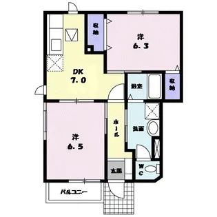 シーロード・K【103号室】の間取り