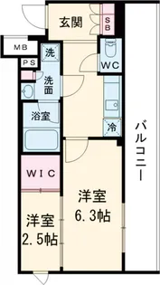 仮称)PREMIUM CUBE世田谷【2階】の間取り
