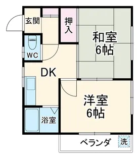 第2ハイムアズマ【1階】の間取り