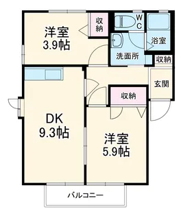 ファミール横山B【1階】の間取り