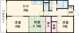 ベルベデール向日町【206号室】の間取り