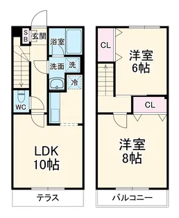 プラムガーデンA【1階】の間取り