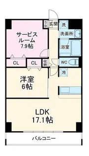 プレド・ラガール【5階】の間取り