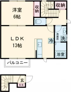 アーク世田谷代田A棟【2階】の間取り