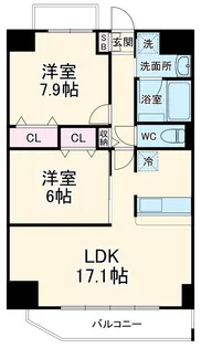 プレド・ラガール【8階】の間取り