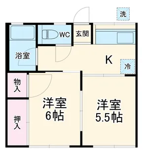 シティハイム・サン【2階】の間取り