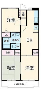 ランドフォレスト北越谷Ⅱ【3階】の間取り