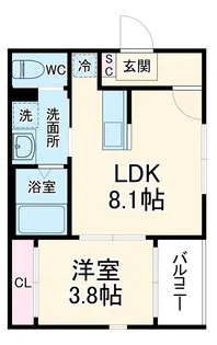 グランメゾン福【2階】の間取り