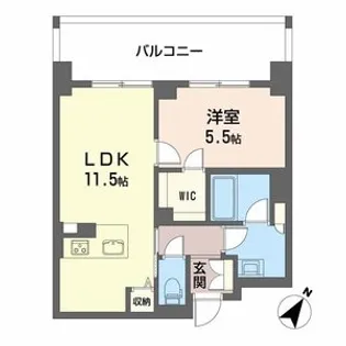 リビエナ グラン 新梅田【6階】の間取り