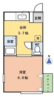 ビーム早稲田【101号室】の間取り