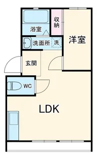 パレス名豊B【201号室】の間取り