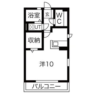 シャン・ド・フルール【1階】の間取り