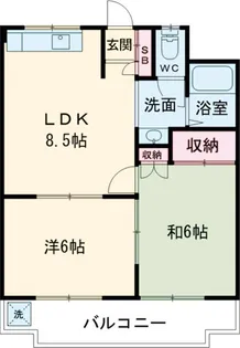 真ハイム【302号室】の間取り