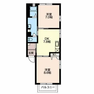 アニーカーサ【2階】の間取り