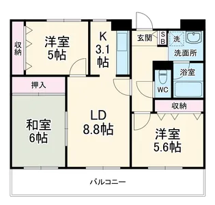 グランビヤンフェ【1階】の間取り