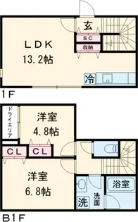 LiveFlat東高円寺Ⅱ【0102号室】の間取り