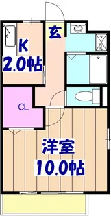 K’SシャンブルⅥ【3階】の間取り