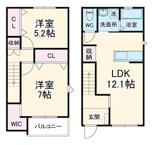 TERRACE DAIZO【1号室】の間取り