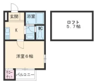 ミレイユ富田【2階】の間取り