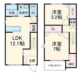 TERRACE DAIZO【2号室】の間取り