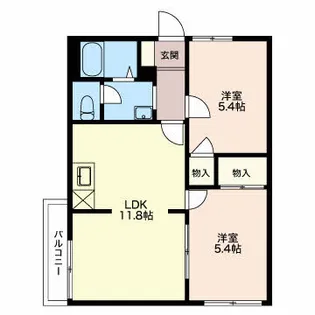 パストラル ユミチ【2階】の間取り