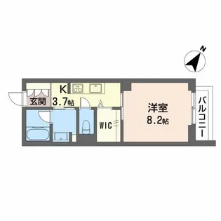 el alivio 東本町【1階】の間取り