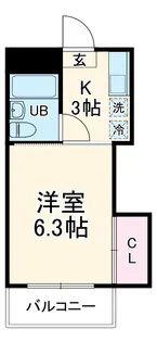ガーディニアゴトウ【205号室】の間取り