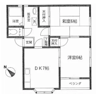 第1メゾン浜蔵【202号室】の間取り