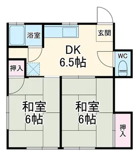 小川ハイツ【2階】の間取り