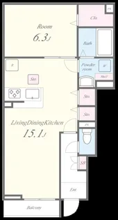 ルミセンス【1階】の間取り