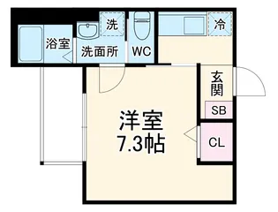 ベイルーム海老名ラフィネ【1階】の間取り