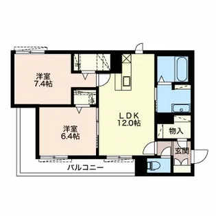 ピコラフォレスタ【2階】の間取り