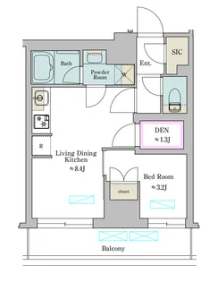 Brillia ist池尻大橋【228号室】の間取り