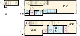 ソルナクレイシア雑司が谷【2階】の間取り
