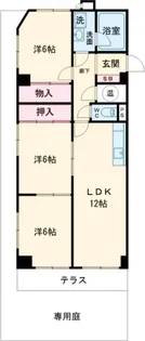 ライオンズマンション長住【101号室】の間取り
