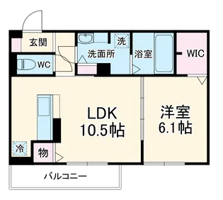 Uーリッチ トリシア【3階】の間取り