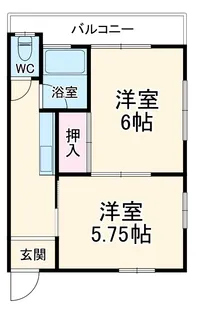 双葉コーポ【2階】の間取り