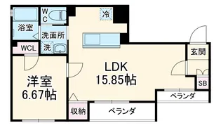 Grand ete【401号室】の間取り